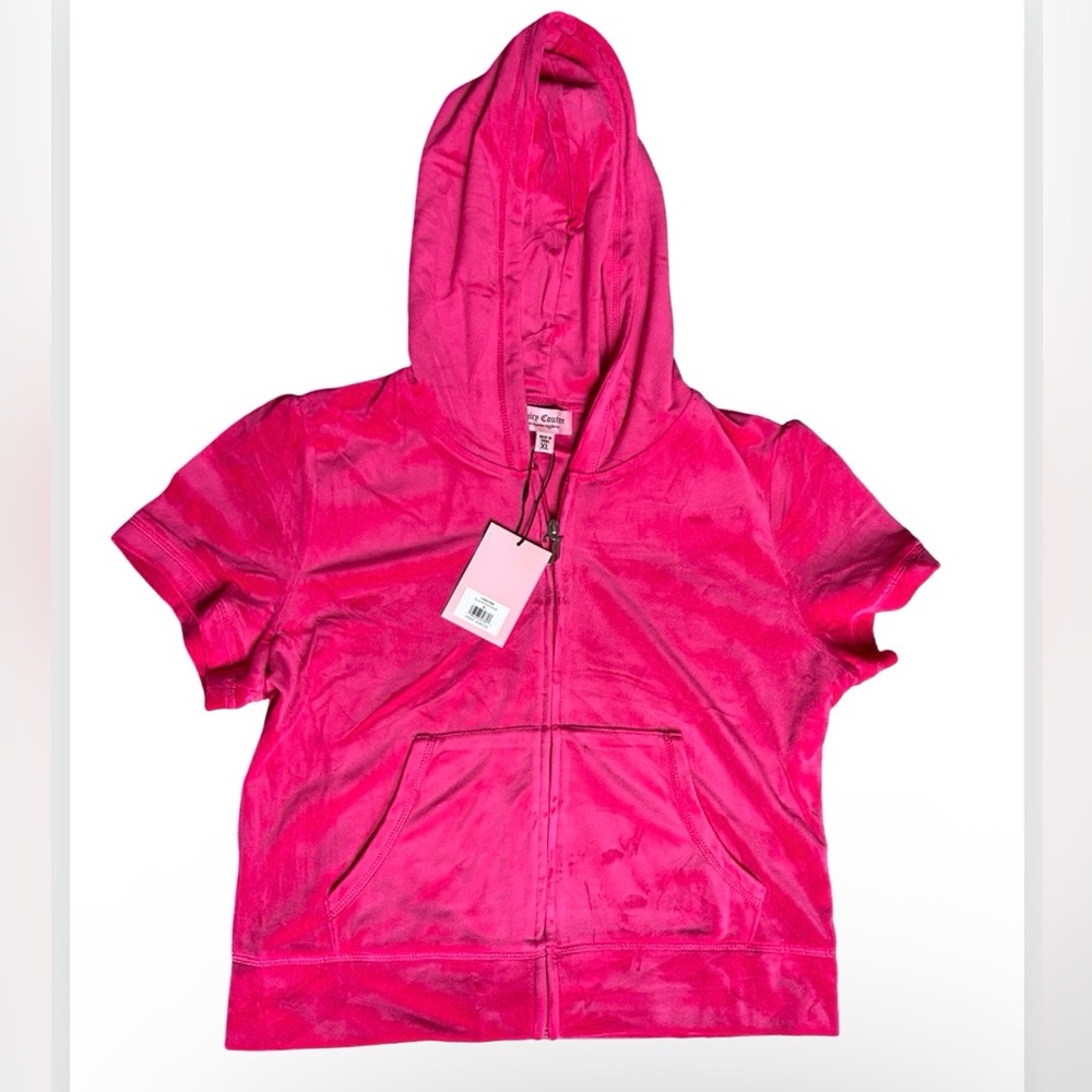Juicy Couture Hot Pink Velour Shorts Set with Rhinestone Logo - Picture 14 of 16
